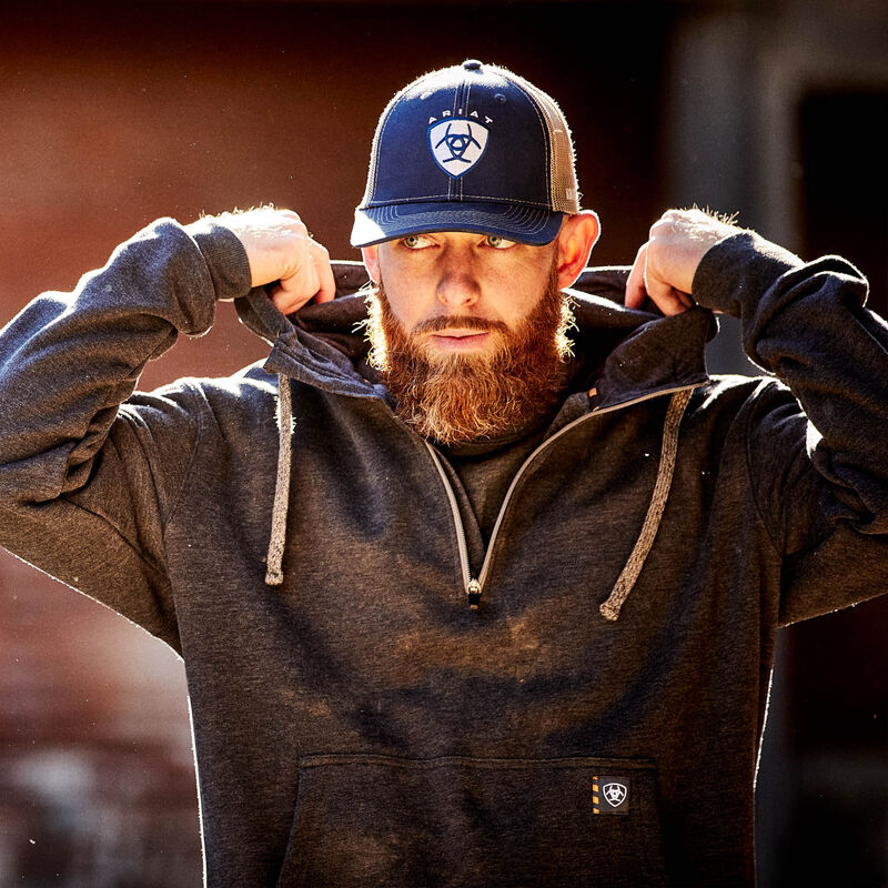 Men's Rebar Workman 1/4 Zip Hoodie - Image 2