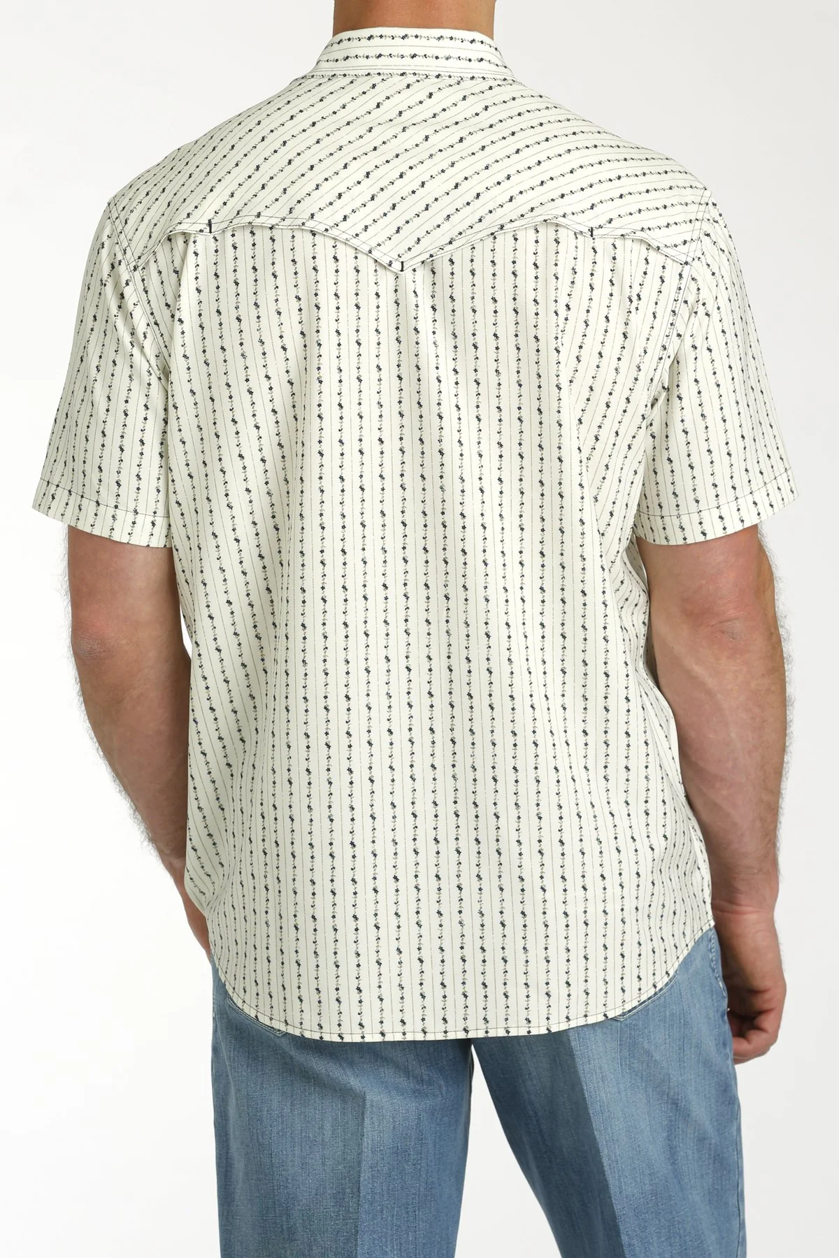 Final Sale ✨ Men's Vintage Cream Floral Western Camp Snap-Up - Image 3