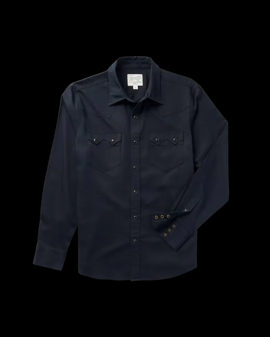 Men's Vintage Weight Sawtooth Cotton Pearl Snap