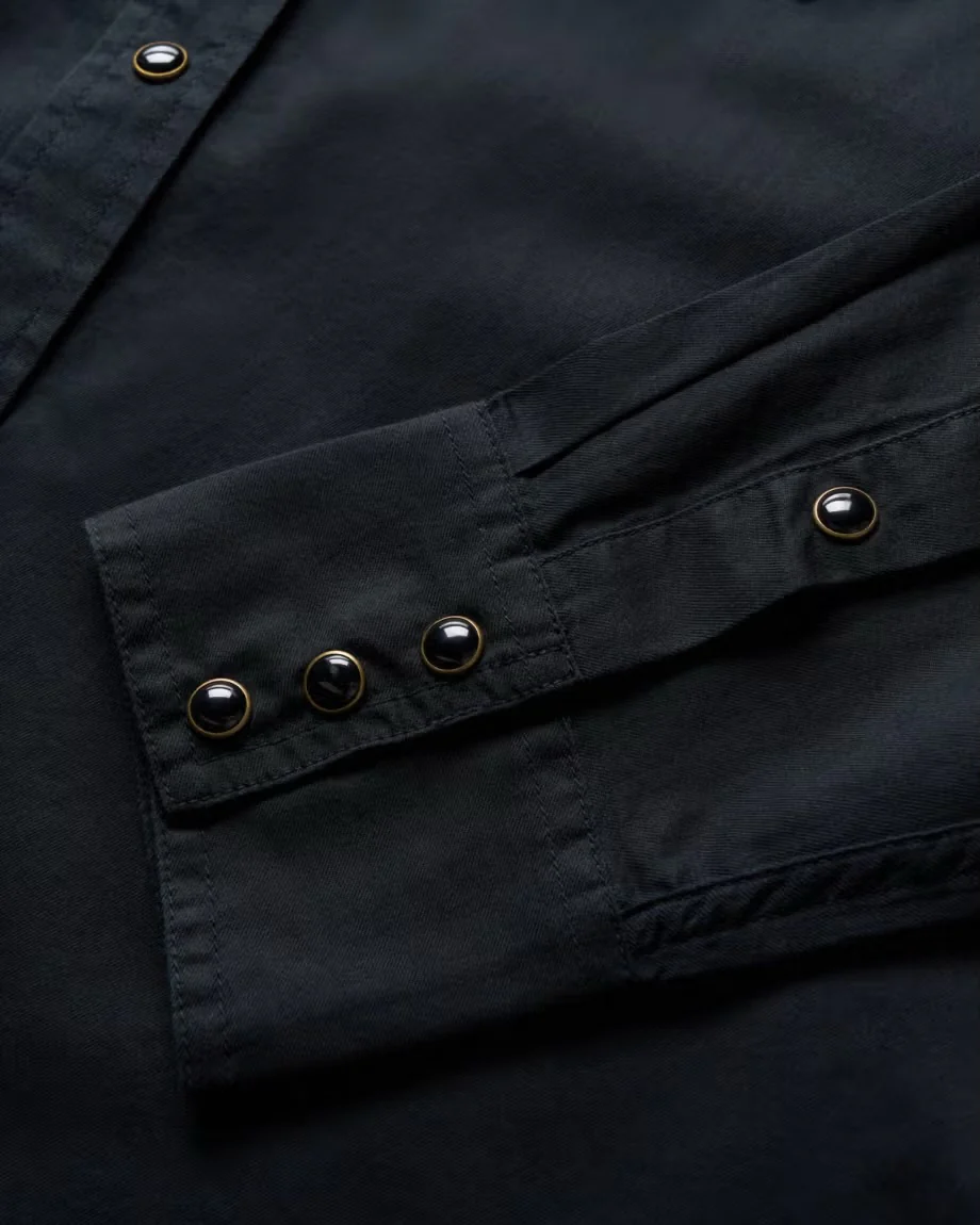 Men's Vintage Weight Sawtooth Cotton Pearl Snap - Image 3