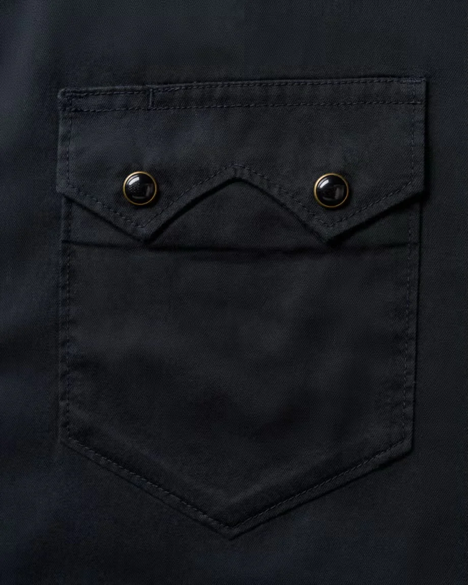 Men's Vintage Weight Sawtooth Cotton Pearl Snap - Image 4