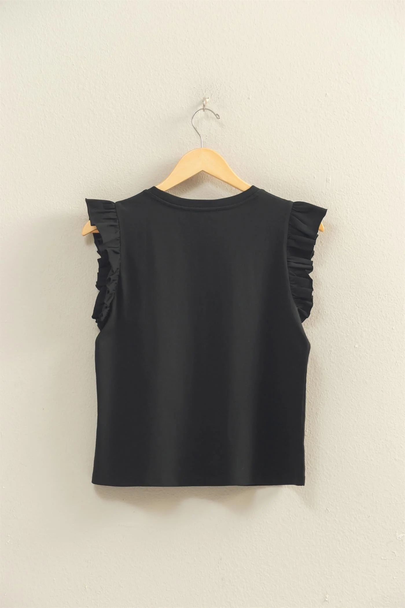 Midnight Ruffle Cap Sleeve Top - Image 2