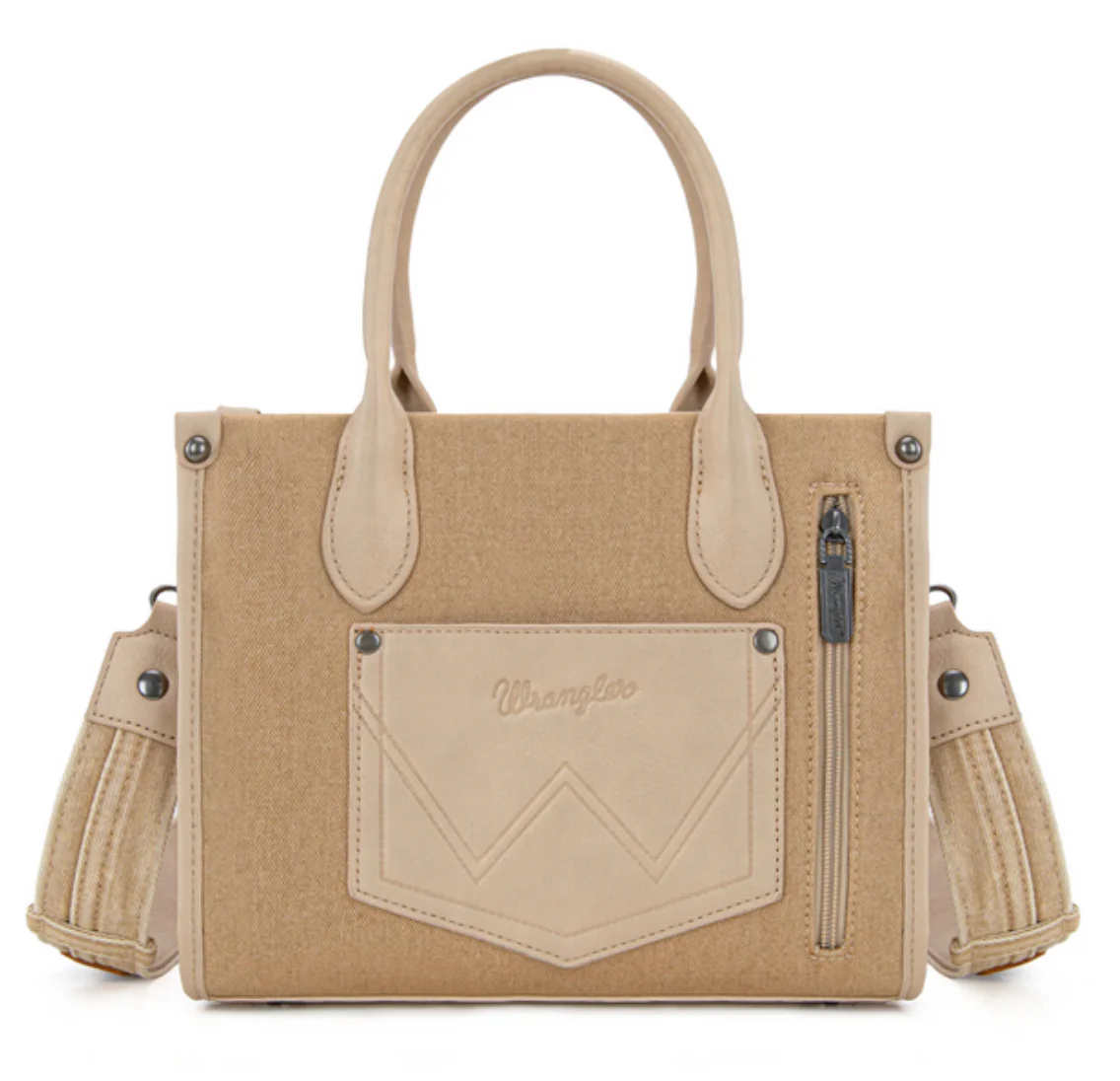Wrangler Crossbody Woven Tan Concealed Tote - Image 2
