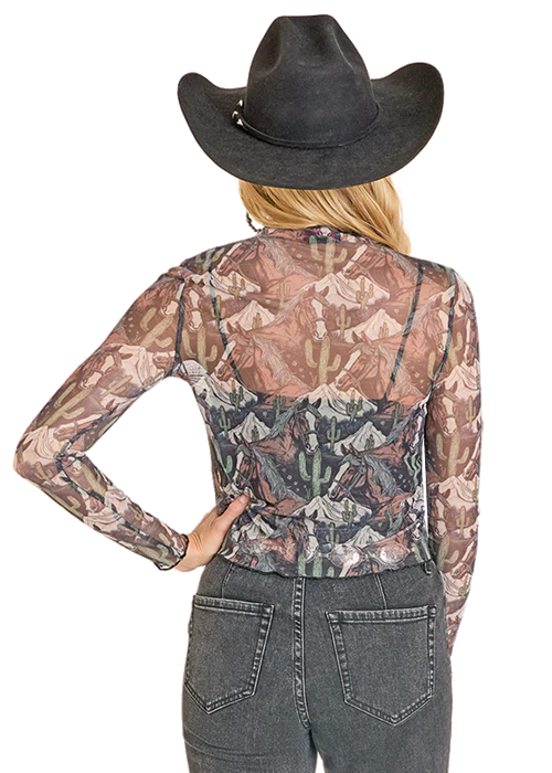 Mountain Top Mesh Women's Shirt - Image 2
