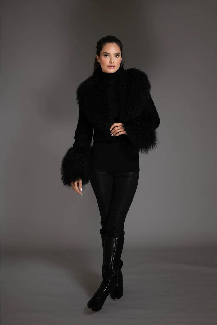 Nuvula Mongolian Shearling Coat - Image 2