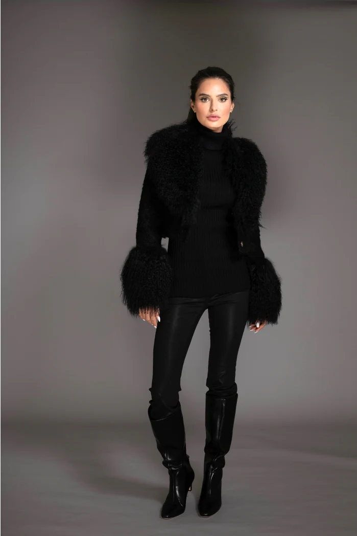 Nuvula Mongolian Shearling Coat - Image 4