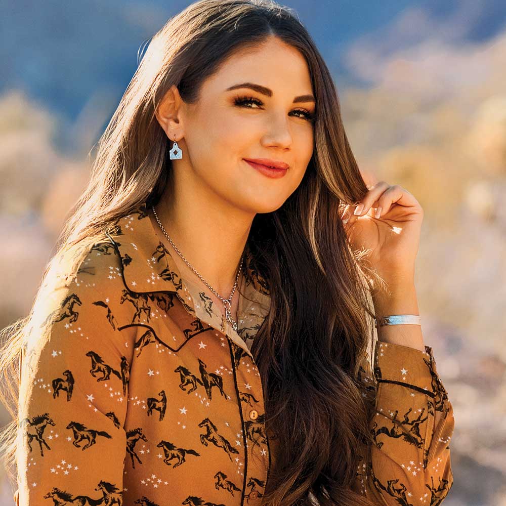 Out West Cow Tag Earrings - Image 2