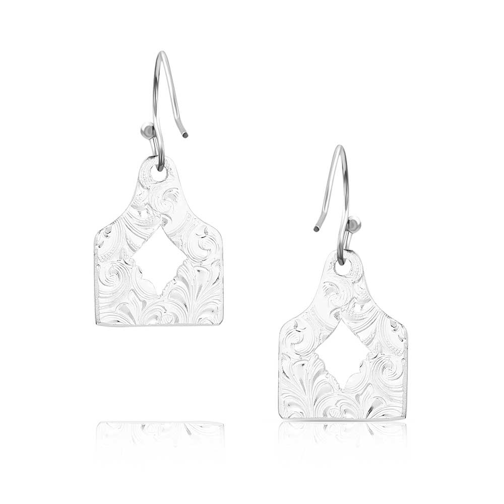 Out West Cow Tag Earrings - Image 3