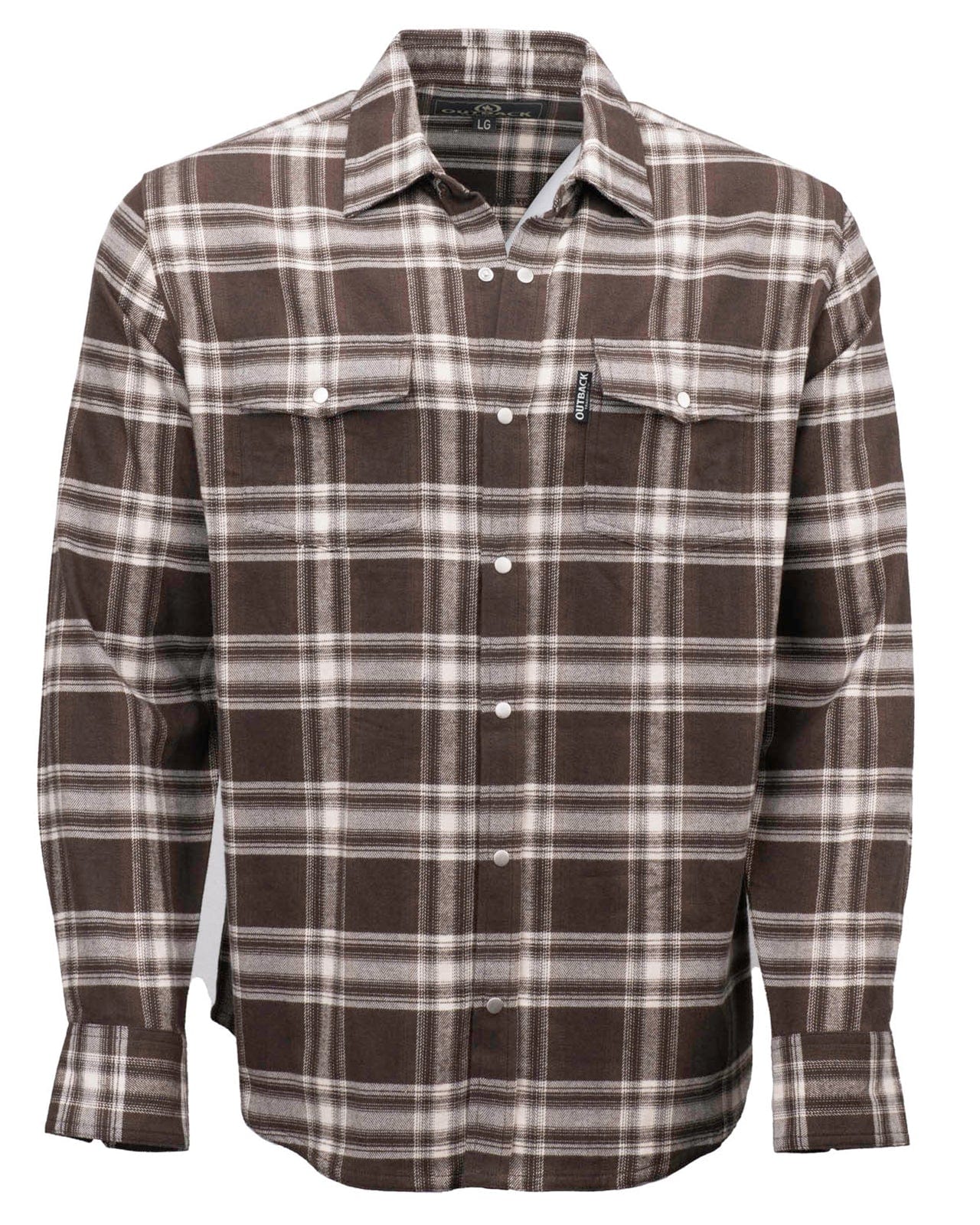 Outback Plaid Men's Shirt Brown - Image 2