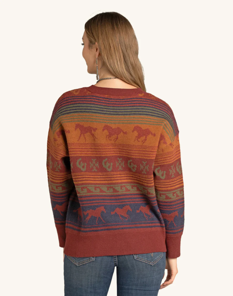 Oversized Horse Serape Sweater - Image 2