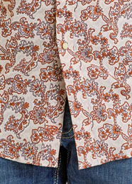 Paisley Print Men's Short Sleeve Shirt - Image 2