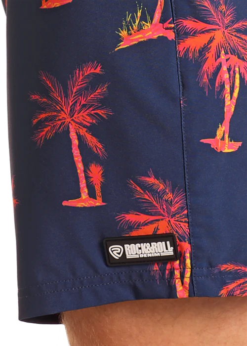 Palm Print Volley Swim Shorts - Image 4
