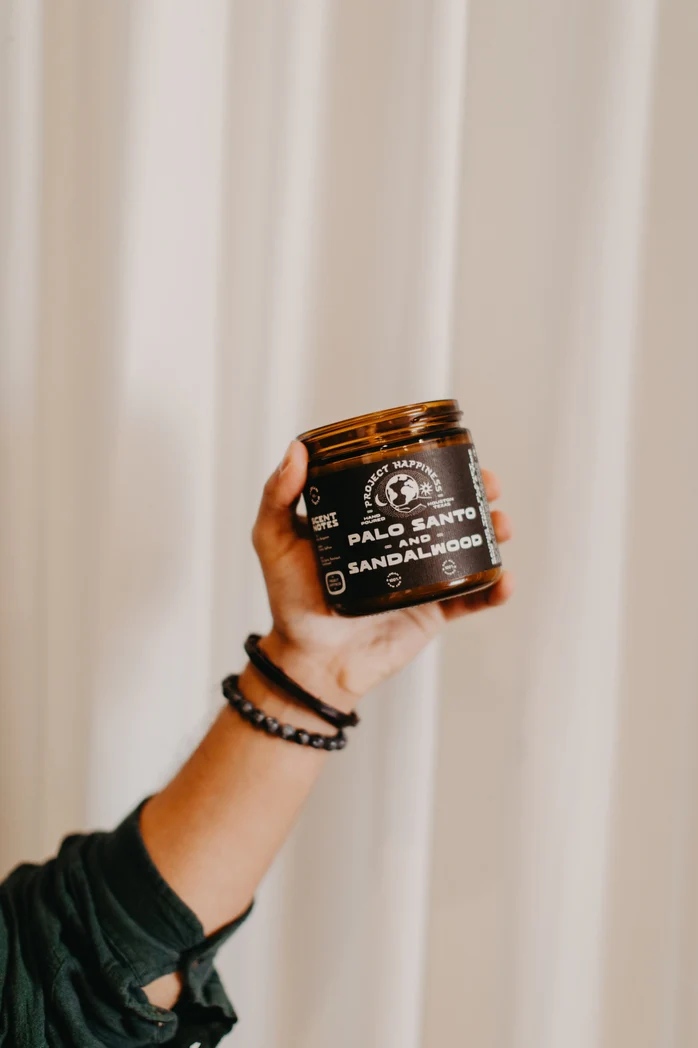 Palo Santo & Sandalwood Soy Candle - Image 2