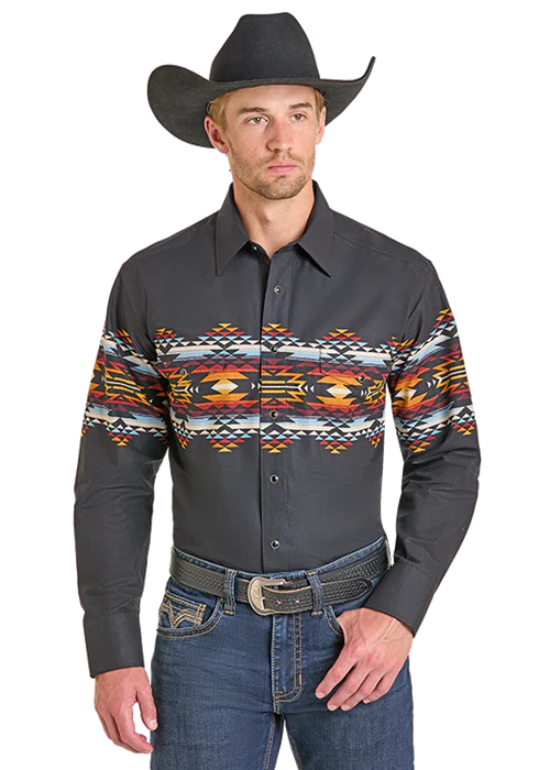 Panhandle Men’s Sunset Aztec Snap Up - Image 3