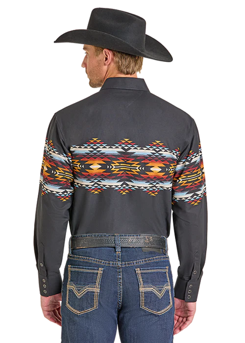 Panhandle Men’s Sunset Aztec Snap Up - Image 4