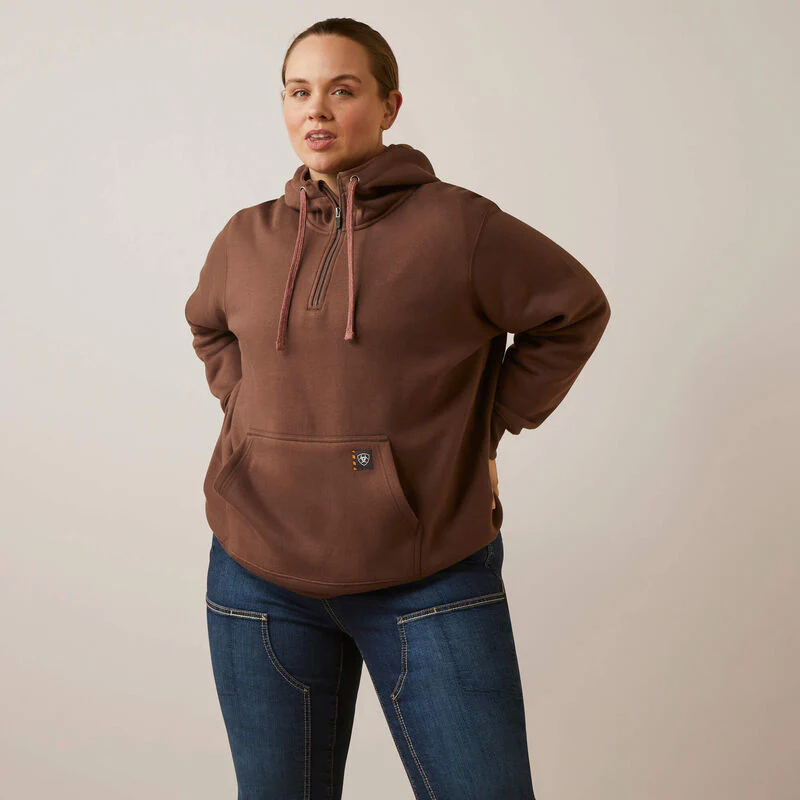 Final Sale ✨ Peppercorn Rebar 1/2 Zip Hoodie - Image 5