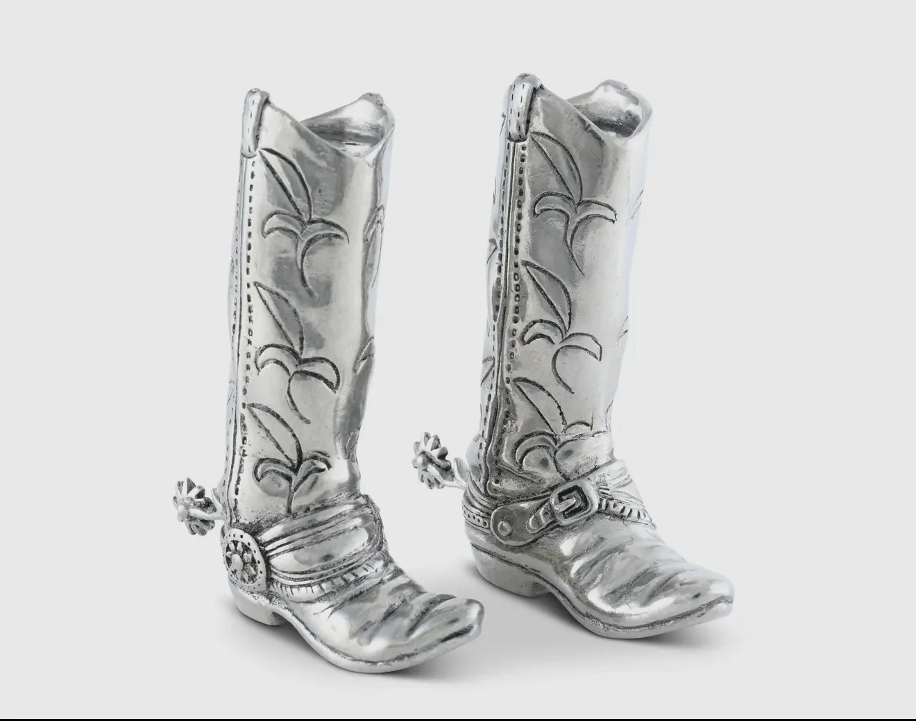 Pewter Cowboy boot Salt & Pepper set - Image 2