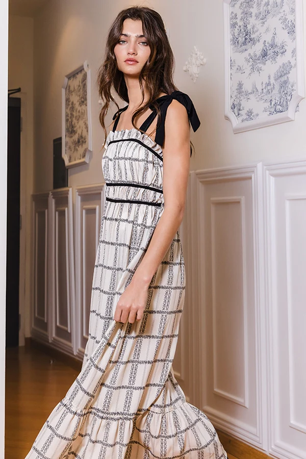 Pretty In Plaid Midi Dress - Image 4