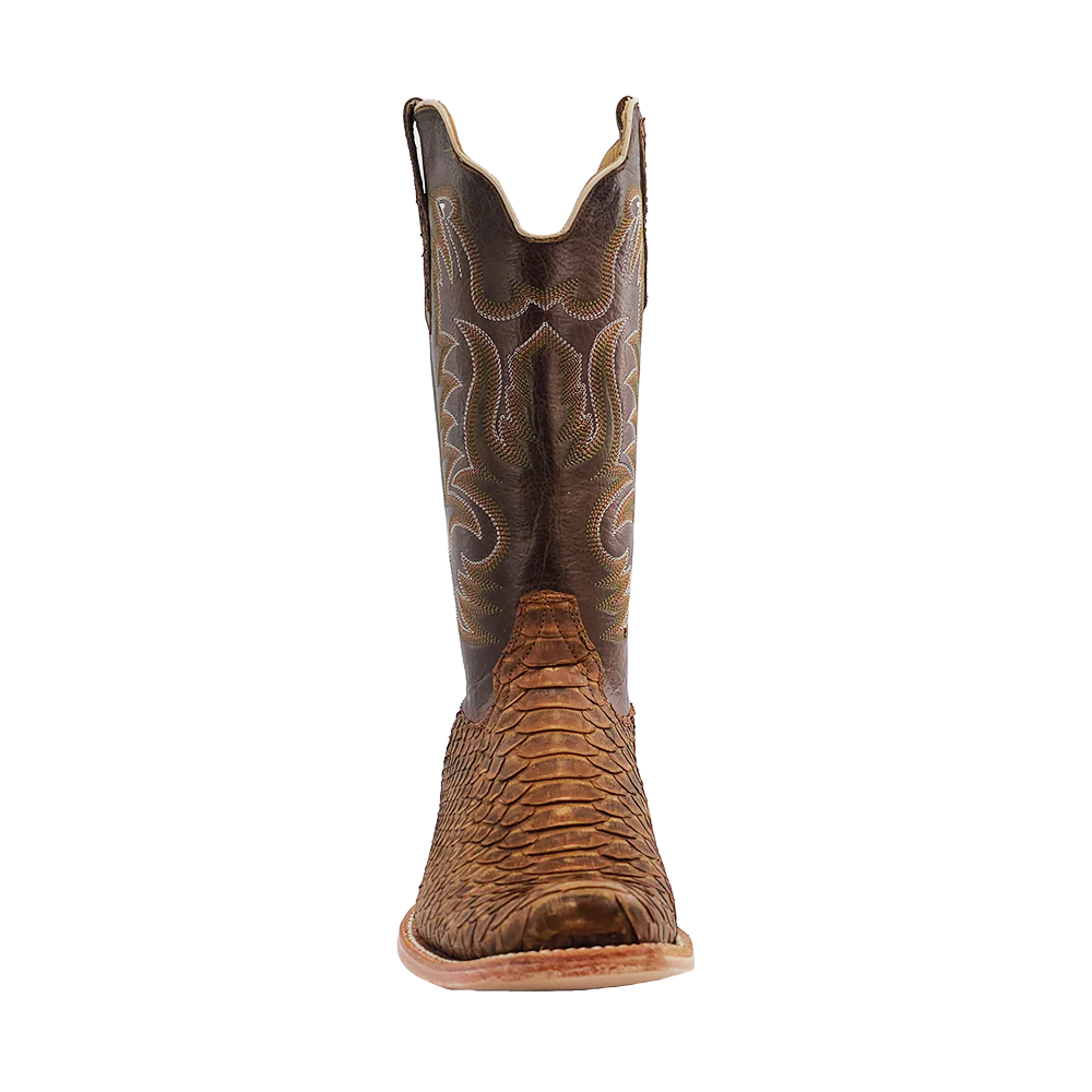 R. Watson Beige Sueded Back Cut Python Boots - Image 2