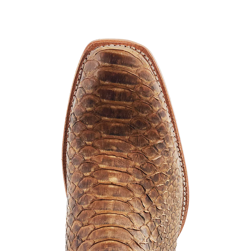 R. Watson Beige Sueded Back Cut Python Boots - Image 3