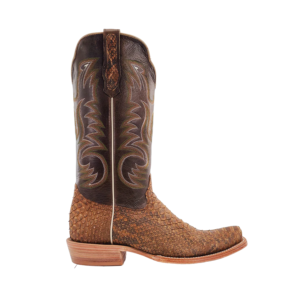 R. Watson Beige Sueded Back Cut Python Boots - Image 5