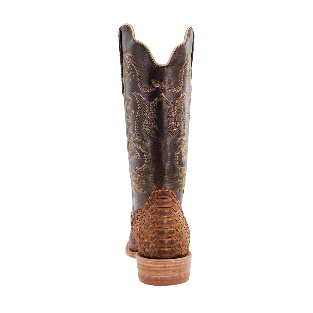 R. Watson Beige Sueded Back Cut Python Boots - Image 6