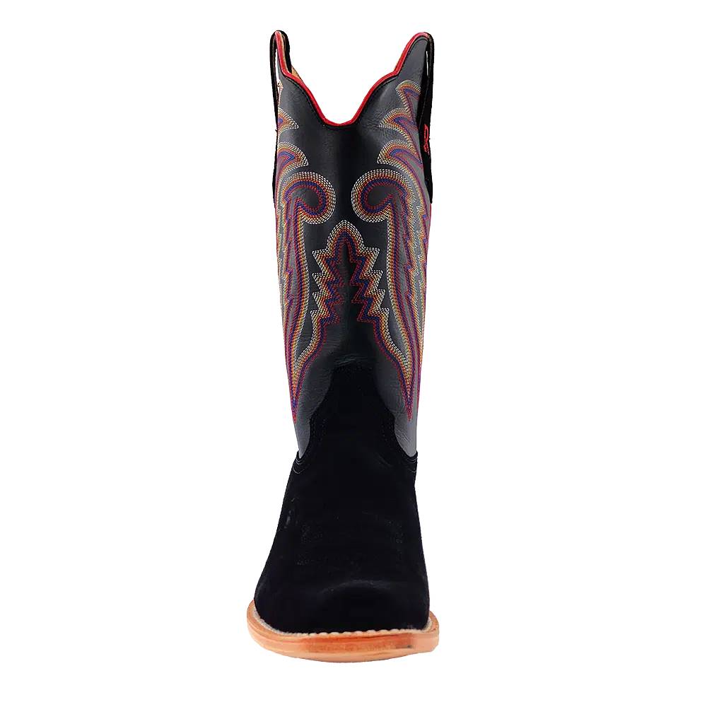 R. Watson Black Roughout Cowhide Men's Boots - Image 2