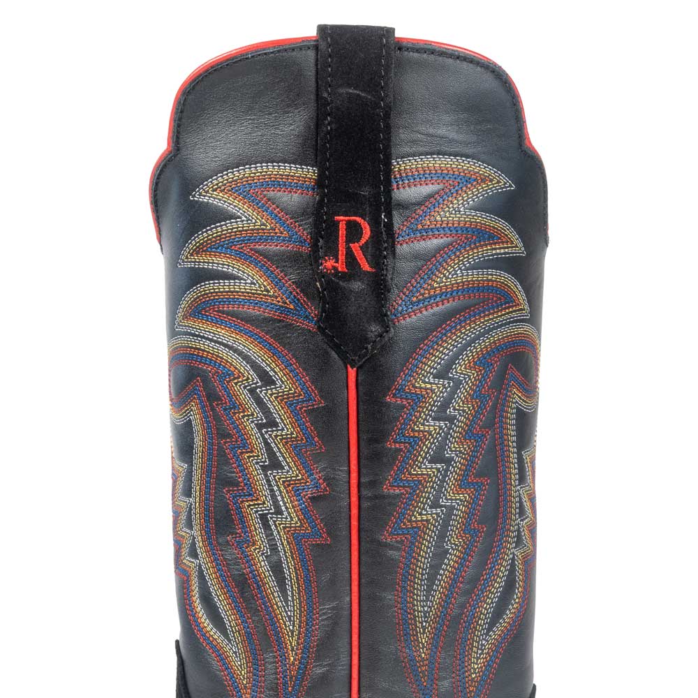 R. Watson Black Roughout Cowhide Men's Boots - Image 4