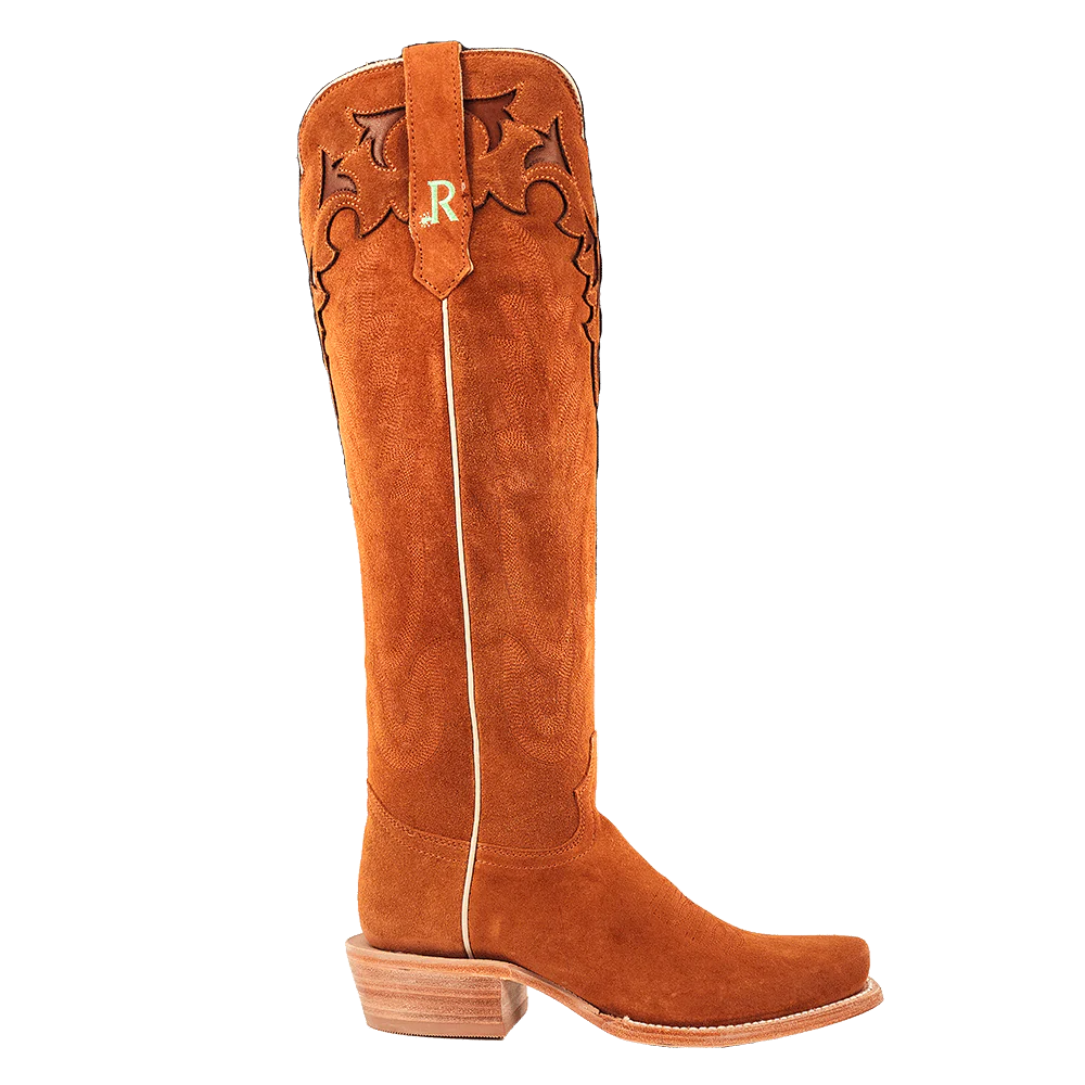 R. Watson Ginger Roughout Narrow Square Toe Boot - Image 3