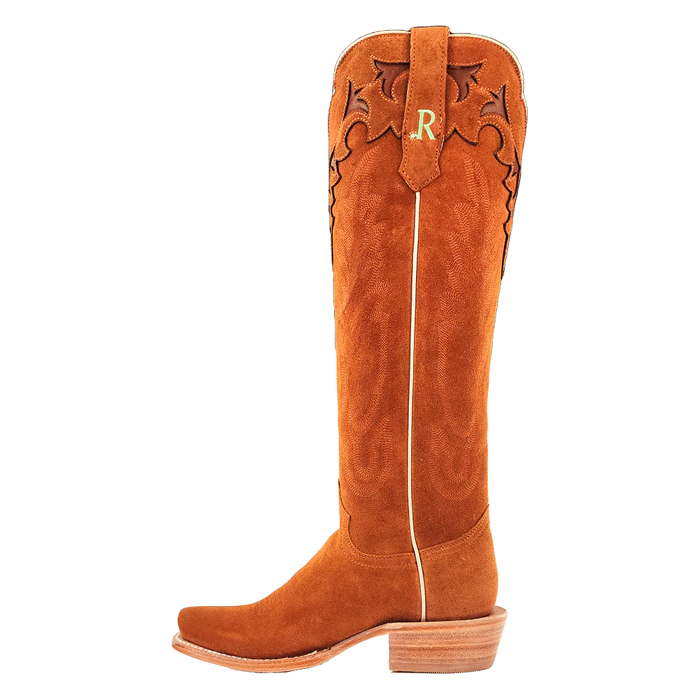 R. Watson Ginger Roughout Narrow Square Toe Boot - Image 4