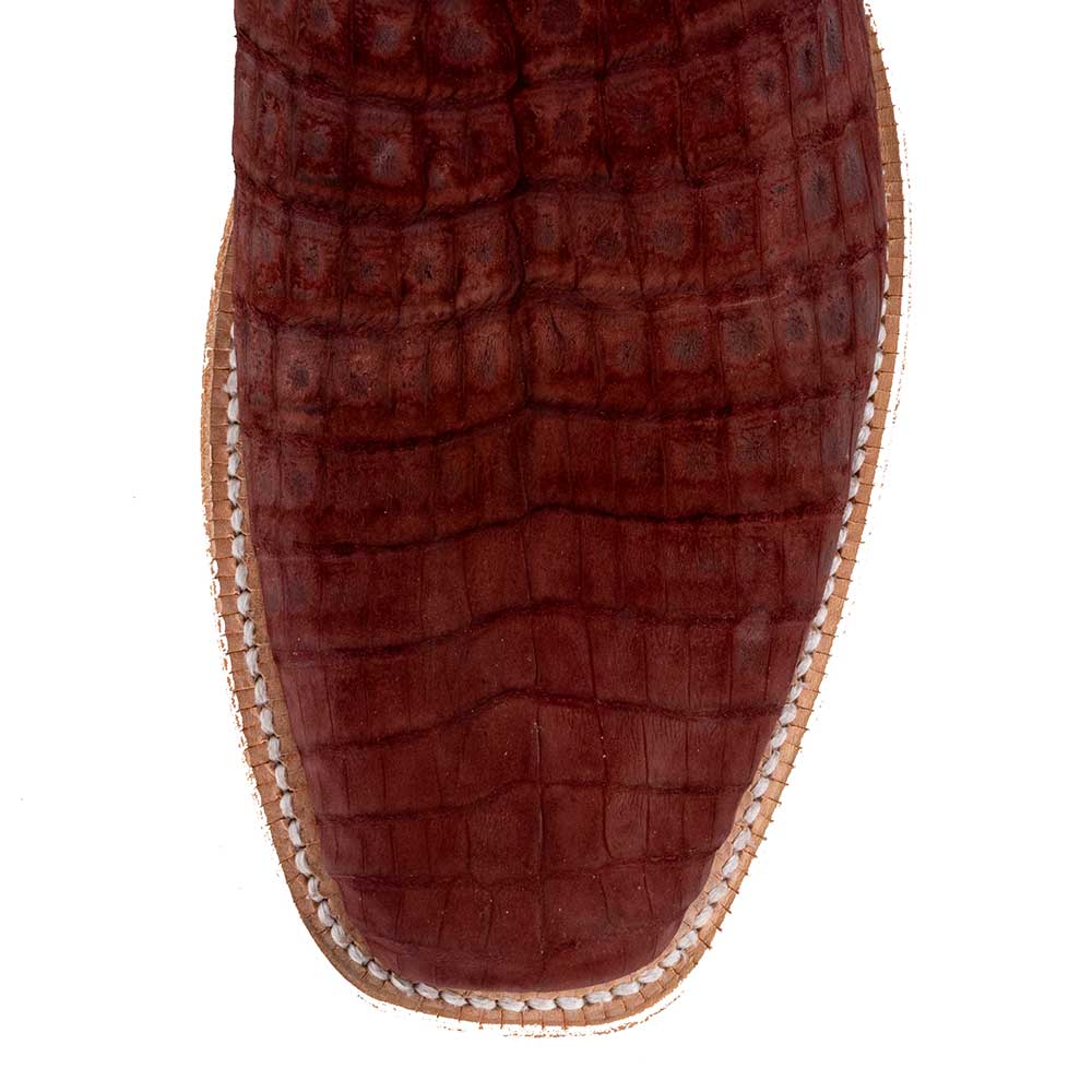 R. Watson Nubuck Rhubarb Caiman Men's Boots - Image 3