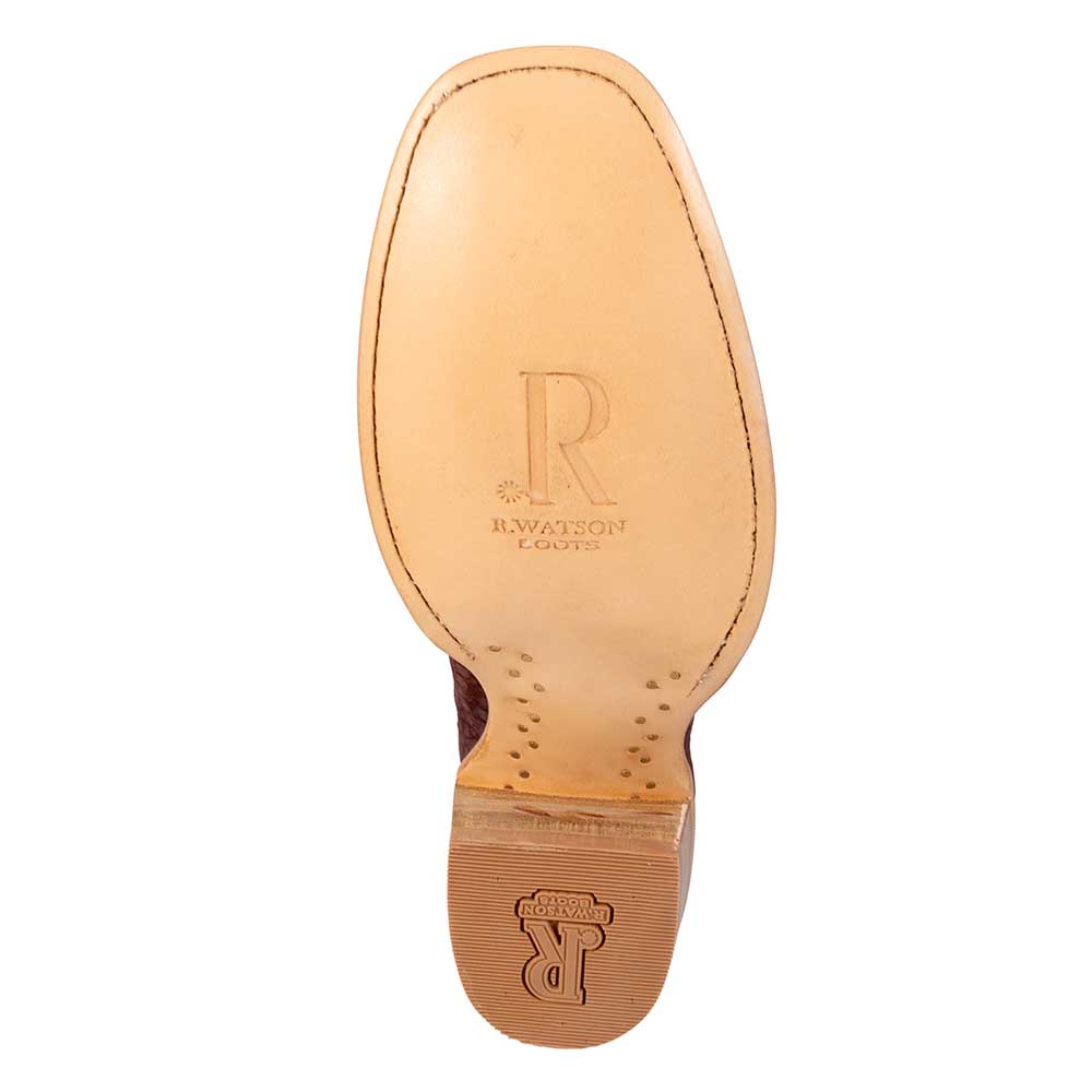 R. Watson Nubuck Rhubarb Caiman Men's Boots - Image 6