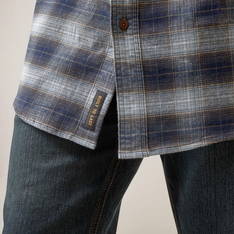 Final Sale ✨ Rebar Flannel Dura Stretch Work Shirt - Blue Khaki - Image 2