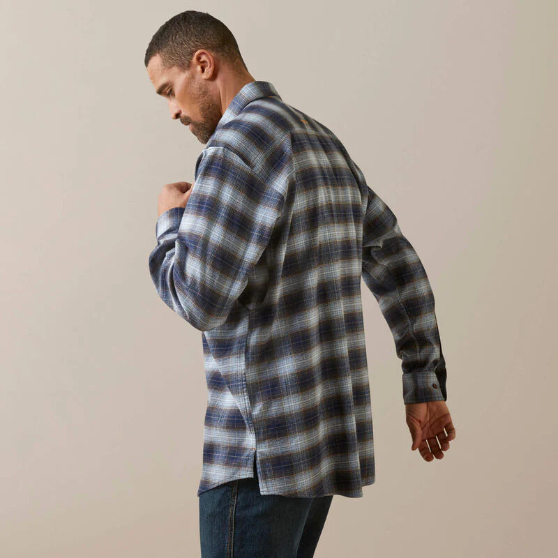 Final Sale ✨ Rebar Flannel Dura Stretch Work Shirt - Blue Khaki - Image 5