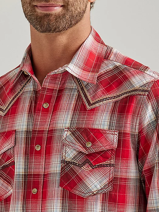 Final Sale ✨ Rock 47 Apple Red Plaid With Stitching - Image 3
