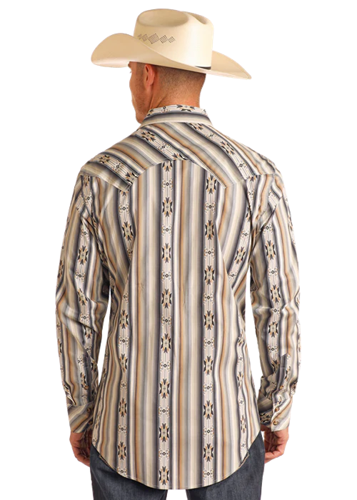 Rock & Roll Aztec Striped Snap - Image 2