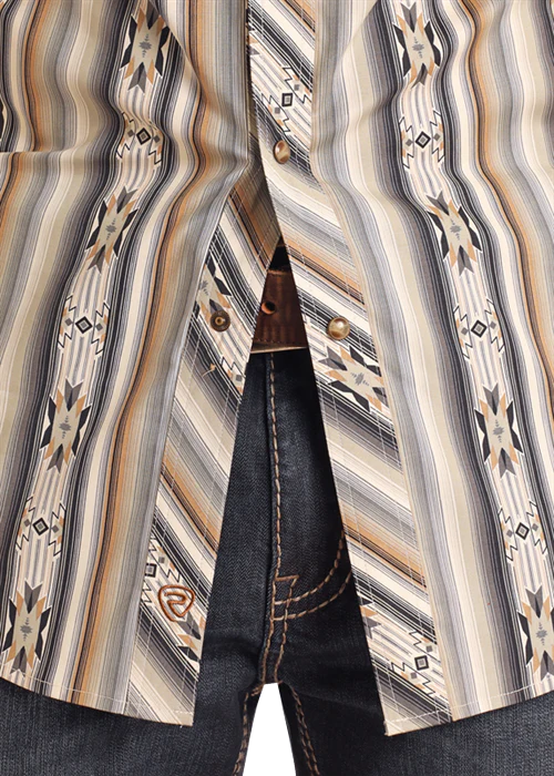 Rock & Roll Aztec Striped Snap - Image 3