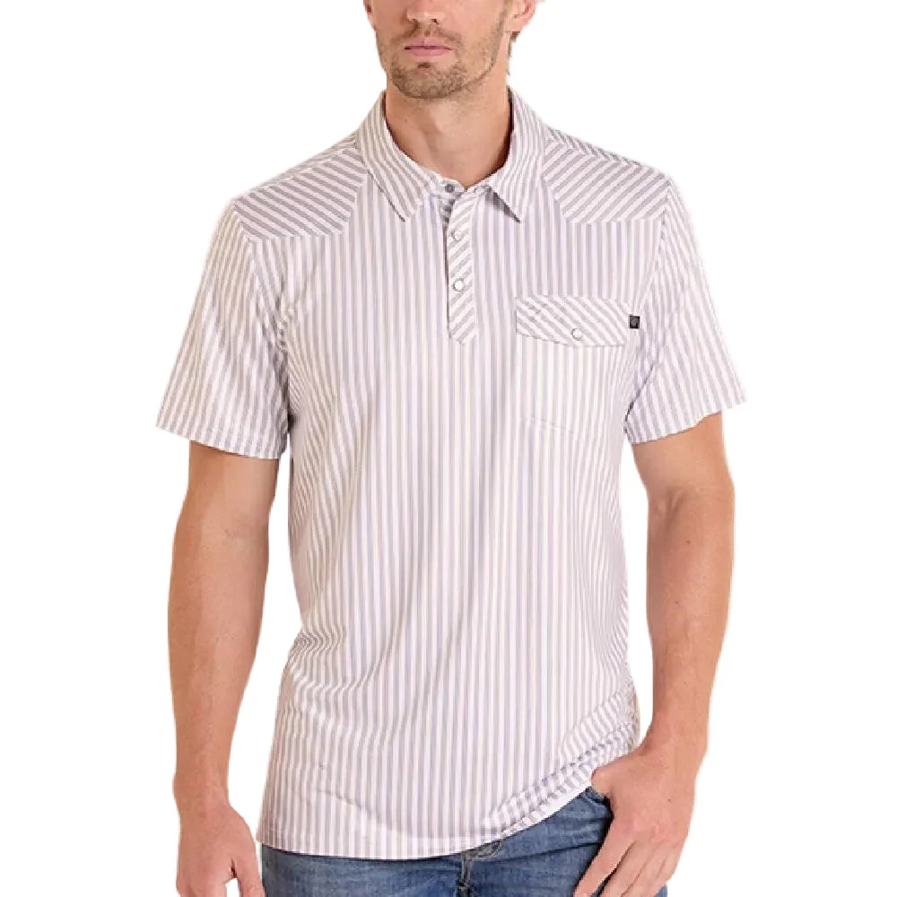 Rock & Roll Baby Blue Stripe Polo