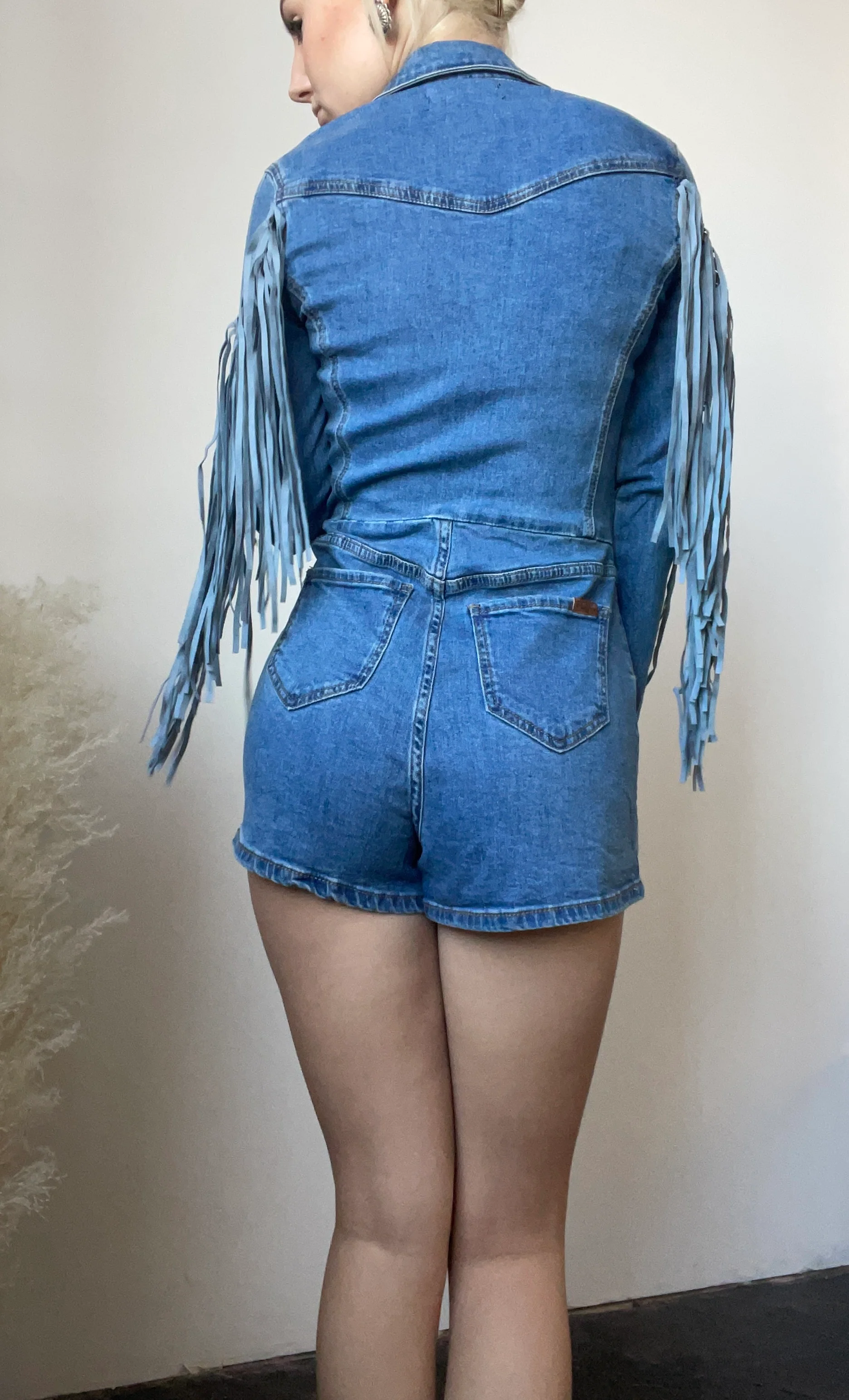Final Sale ✨ Rodeo Fringe Romper - Image 2