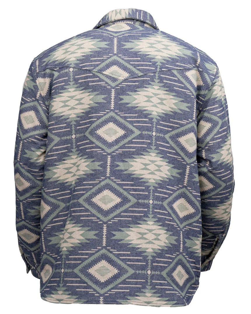 Ronan Blue Aztec Jacket - Image 3