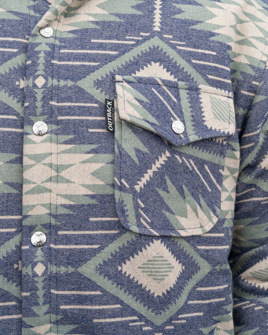 Ronan Blue Aztec Jacket - Image 5