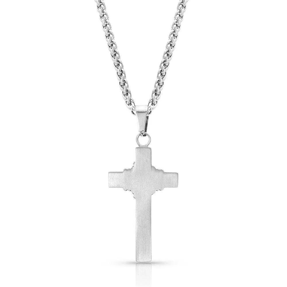 Rope Wrapped Cross Necklace - Image 3