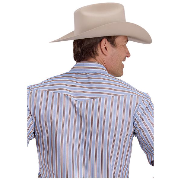 Roper Brown Stripe Snap Up - Image 2