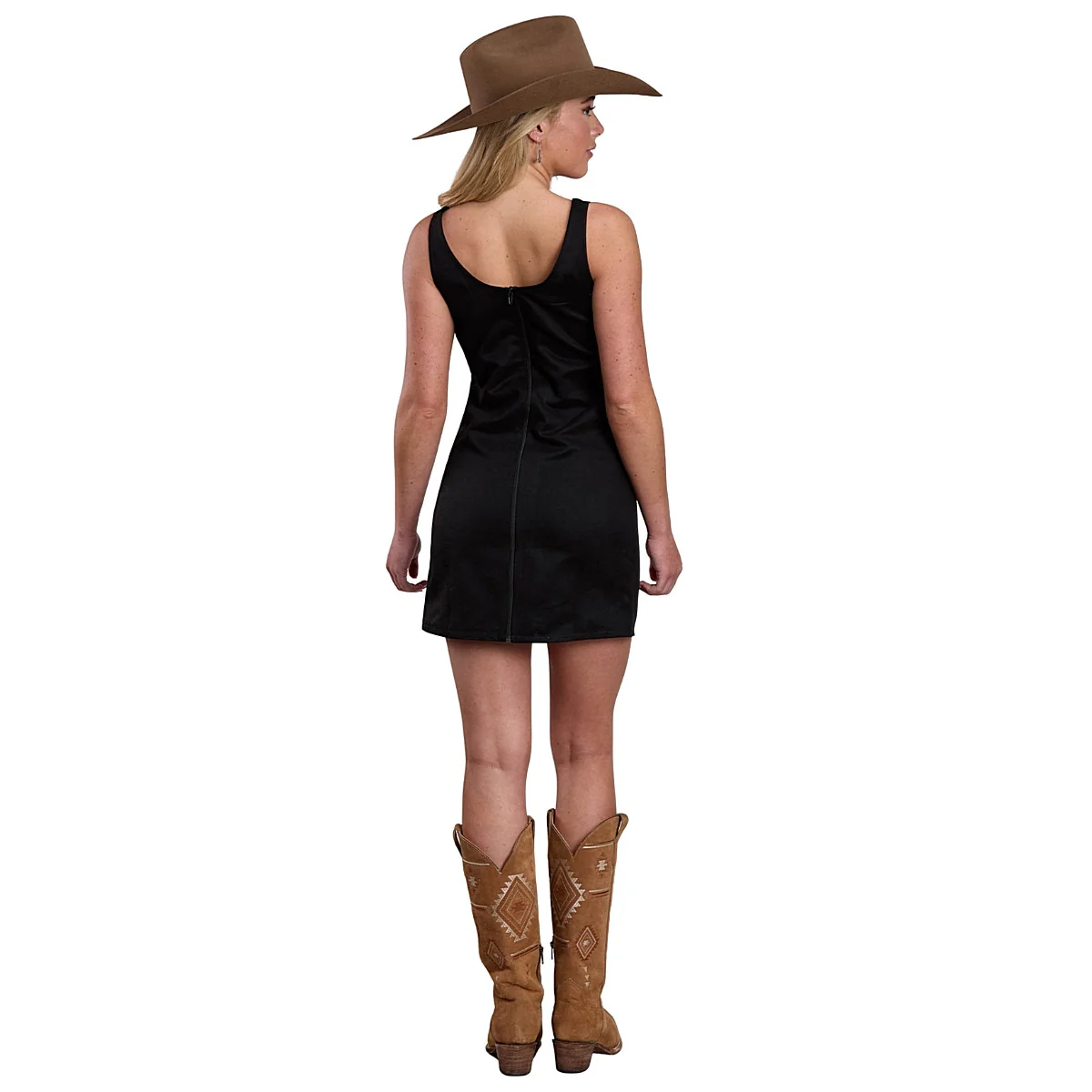 Roper Buckle Sueded Black Dress - Image 2