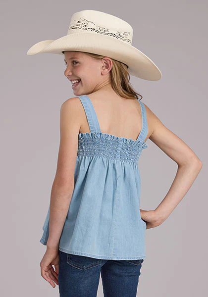 Roper Girls Denim Babydoll Tank - Image 2