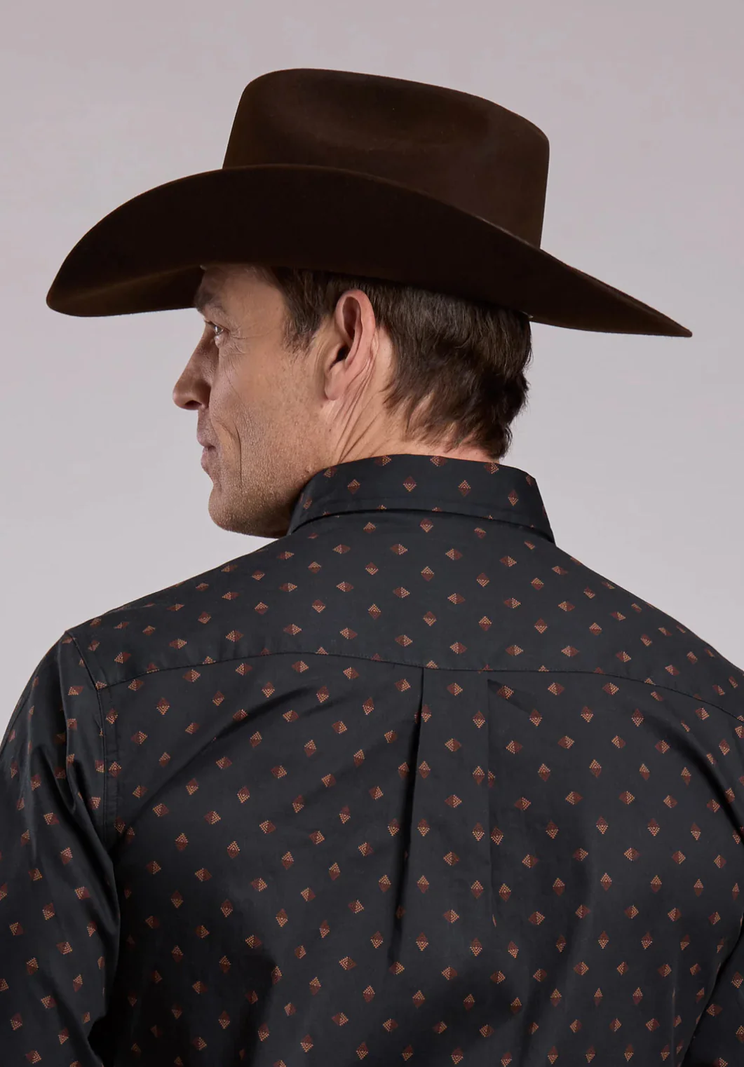 Roper Men's Long Sleeve Solid Snap Shirt -BL - Image 2
