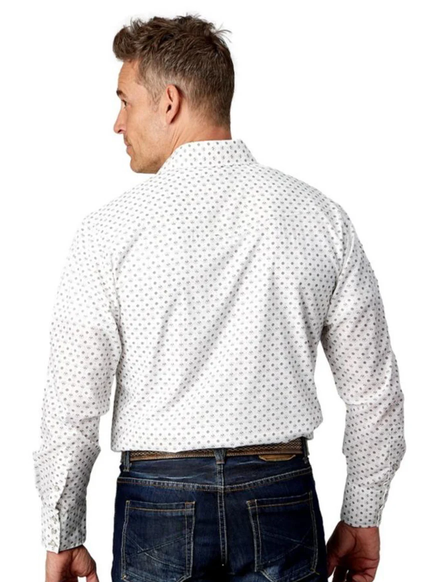 Roper Western Shirt Mens Long Sleeve Print Snap - Image 2