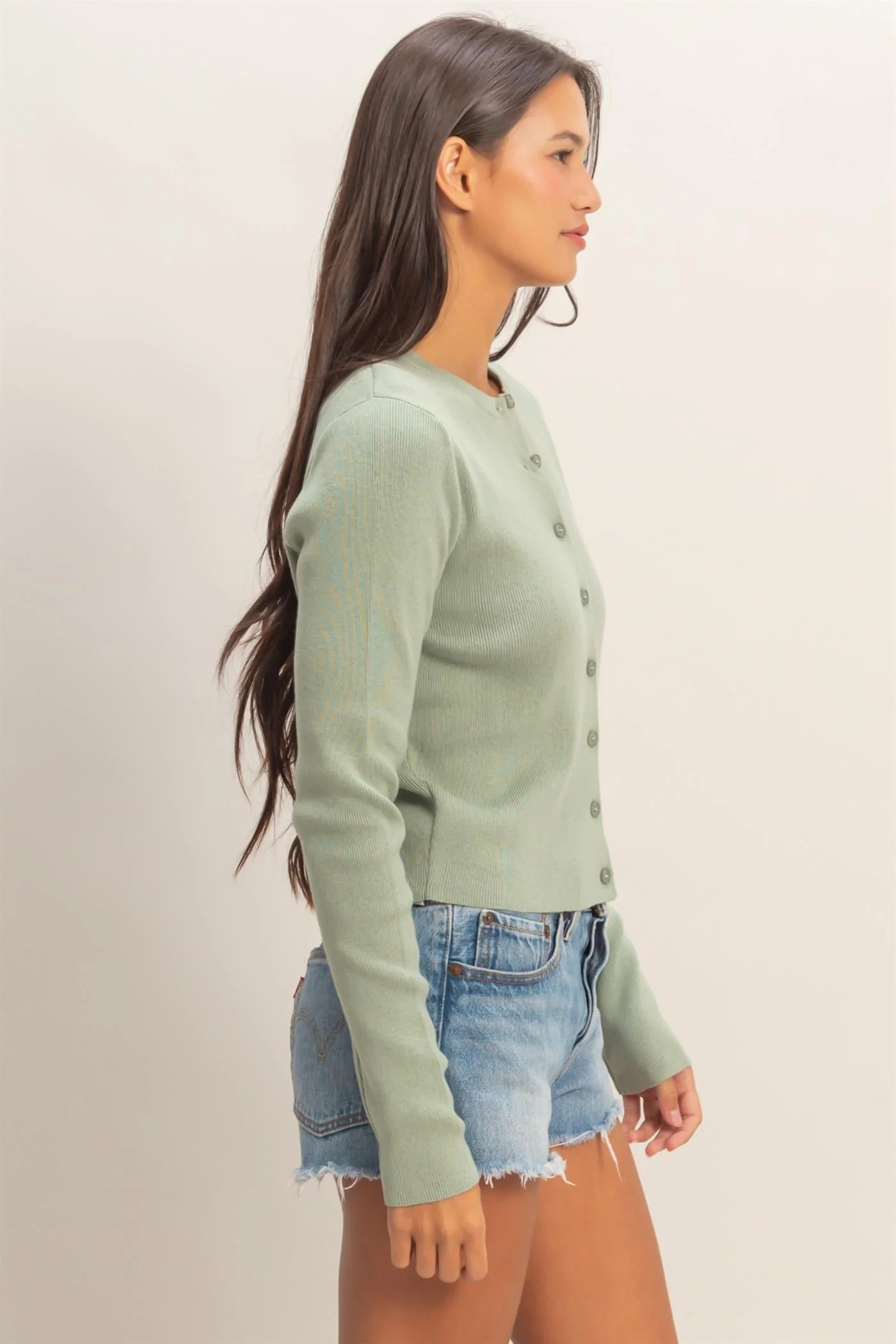 Sadie Sage Button Front Knit Sweater - Image 2