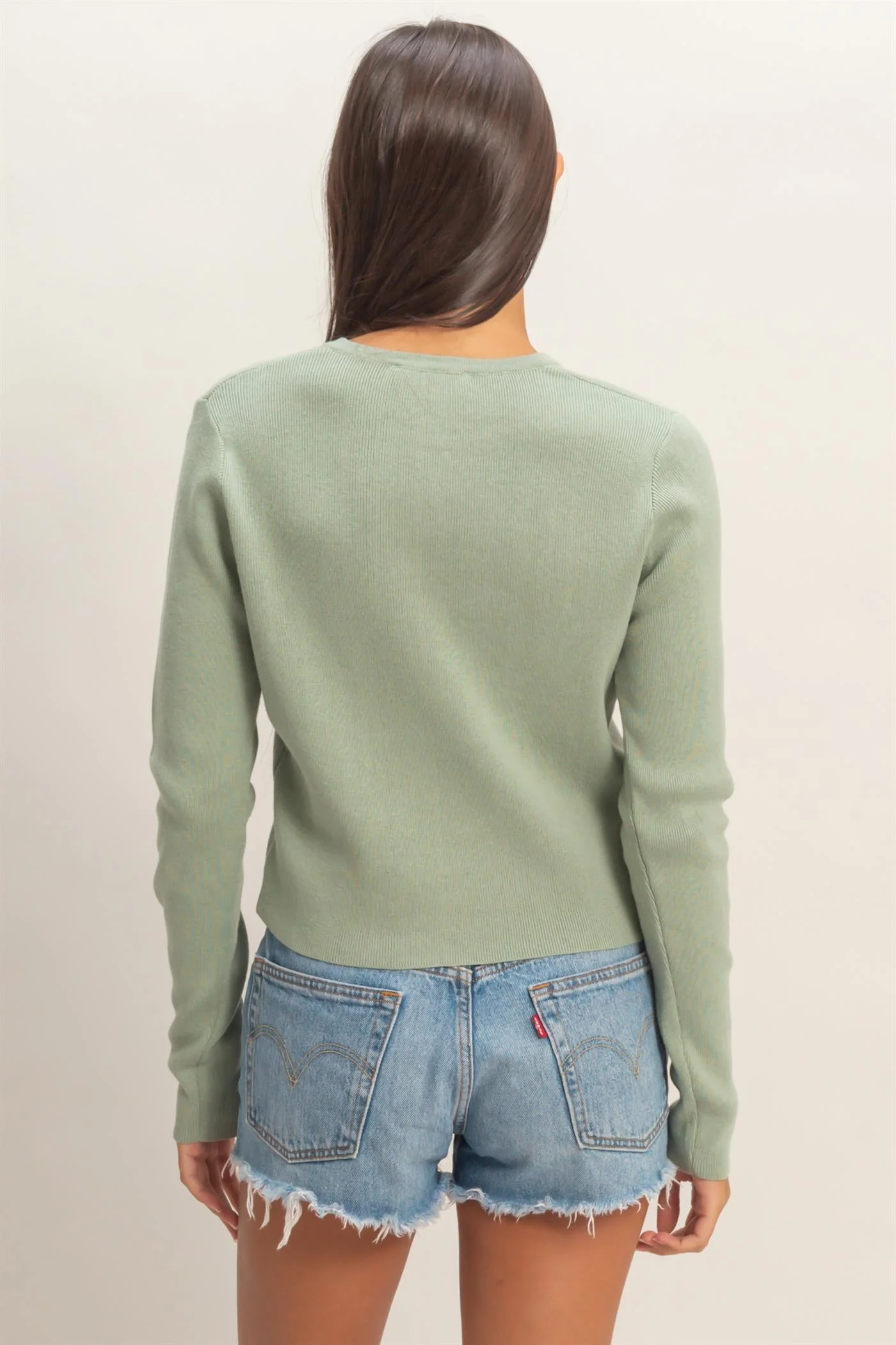 Sadie Sage Button Front Knit Sweater - Image 3