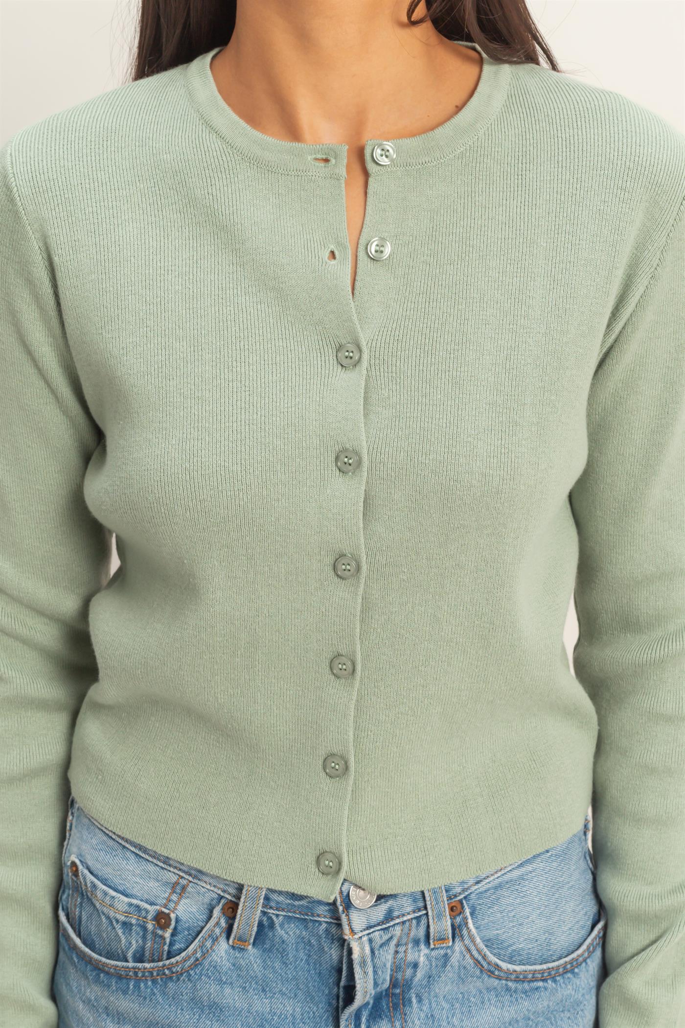 Sadie Sage Button Front Knit Sweater - Image 5